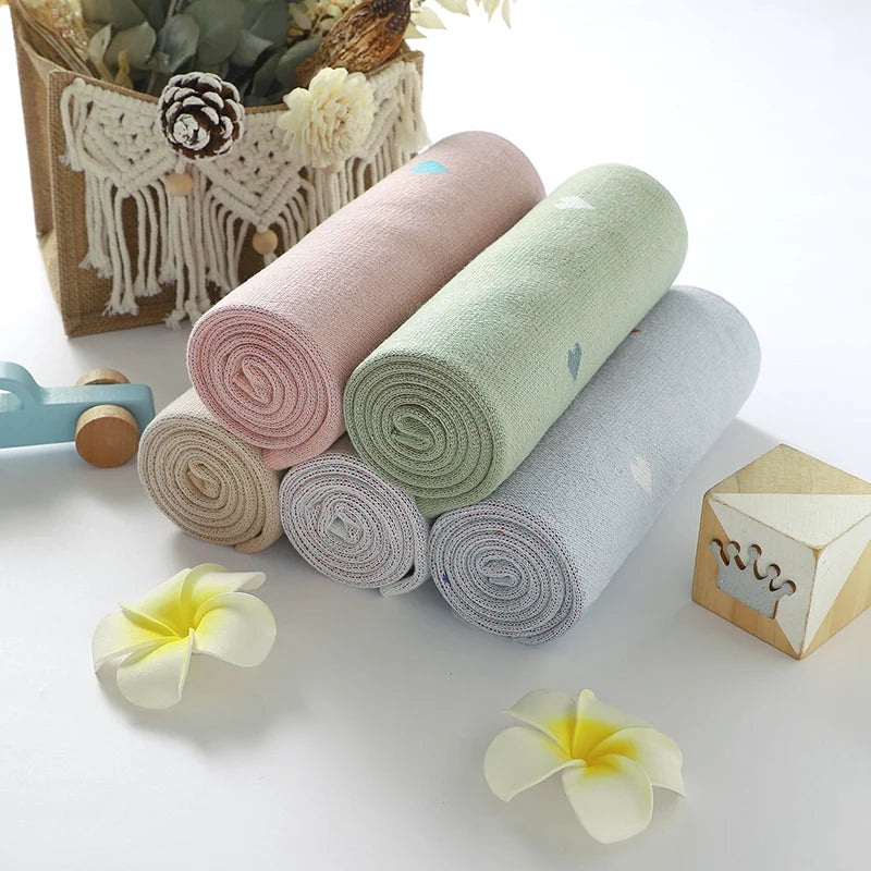 Sweet Heart Knit Baby Blanket – 90x70cm | Soft Cotton & Bamboo Blend for Newborn Comfort